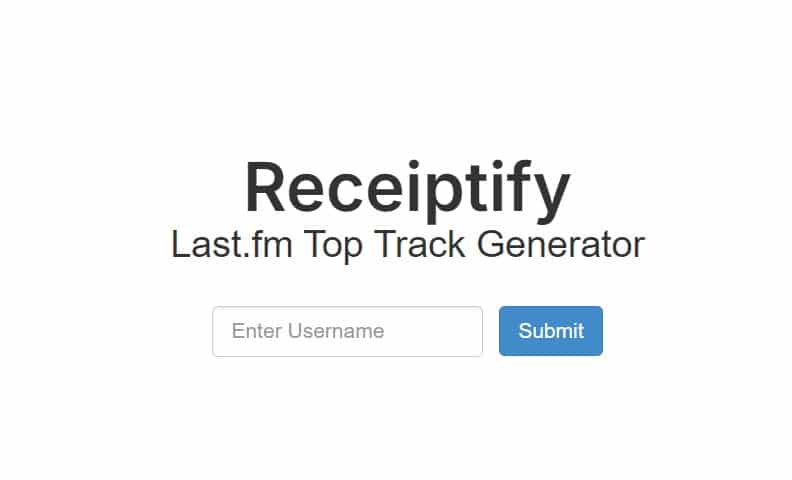 receiptify last fm