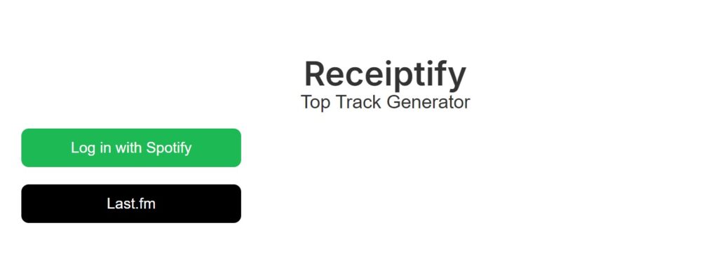 Receiptify Spotify Login